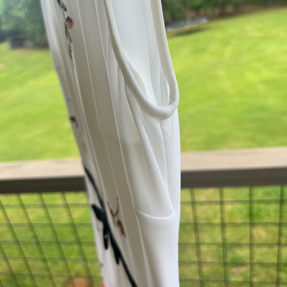 Ted Baker White Embroidered hummingbird Lina Midi Dress size 1 - Picture 10 of 15